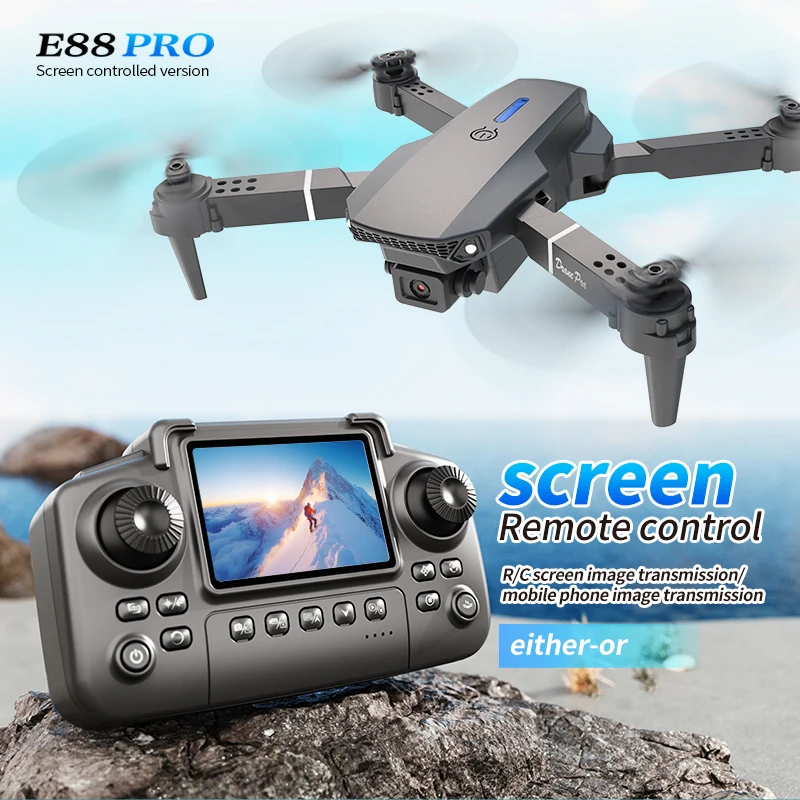 Drone Controller Screen - プロフェッショナル E88 プロドローン スクリーン付き 8K HD