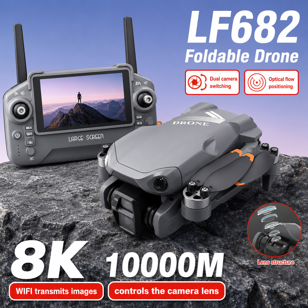 Drone Remote Controller Lanyard - 空撮写真 LF682 ドローン 8K HD デュアルカメラ