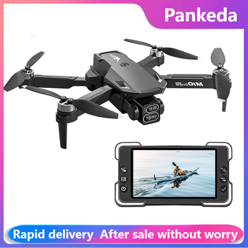 Drone Controller Screen - M10カメラドローン、画面付きリモコン、デュアルカメラ、オプティカルフローポジショニング、2.4G RCクアッドコプター、ワンボタン離陸ドローン