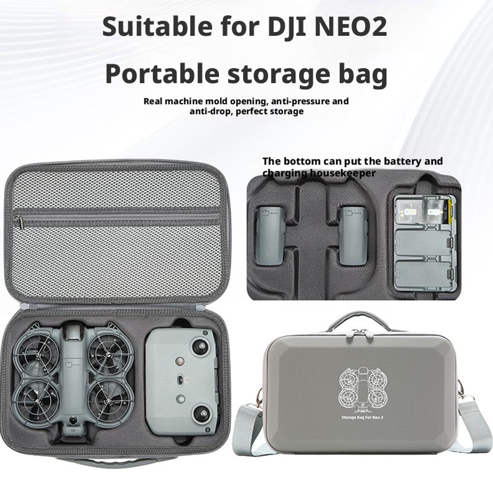 Drone Backpack - DJI NEO2 フライトパスバックパックショルダーストラップ付き耐衝撃落下防止ポータブル保護ケースドローンアクセサリー