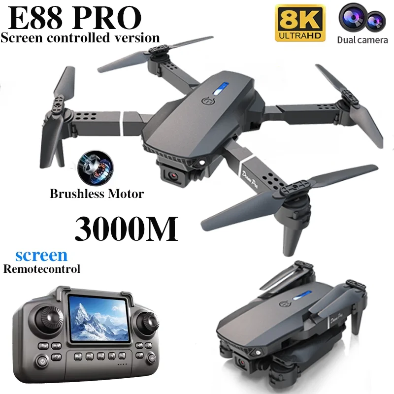 プロフェッショナル E88 プロドローン スクリーン付き 8 - Drone Controller Screen のレビューと価格