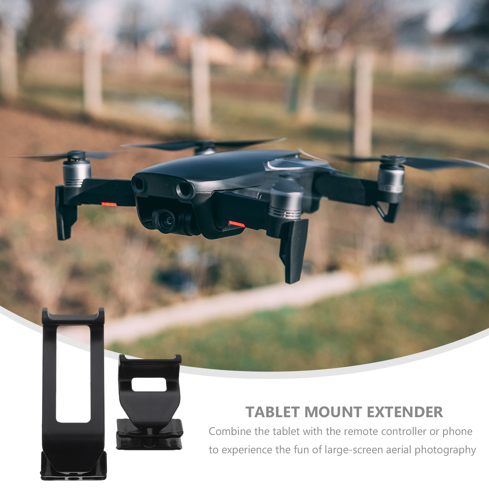 ドローンリモコン用タブレットマウント電話ホルダー1セット 軽 - Drone Tablet Mount のレビューと価格