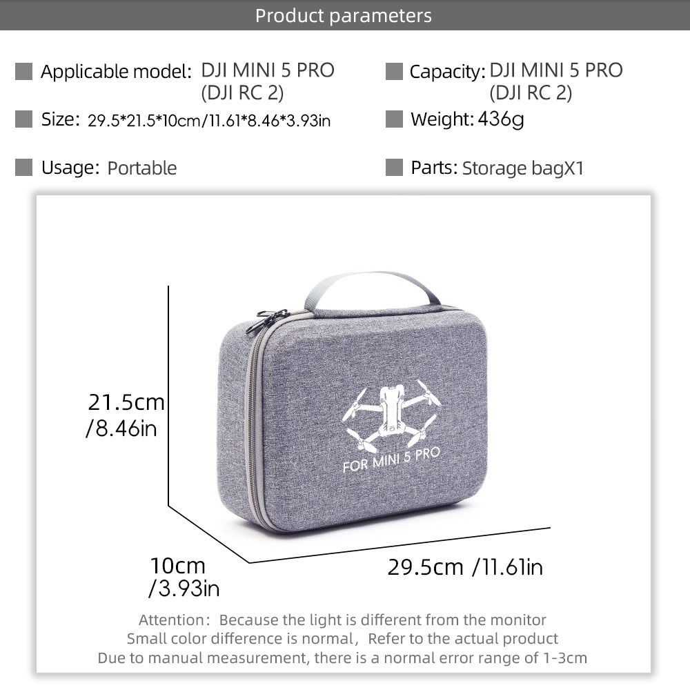 DJI Mini 5 Pro ドローン用収納キャリーケース  - Drone Carrying Case のレビューと価格