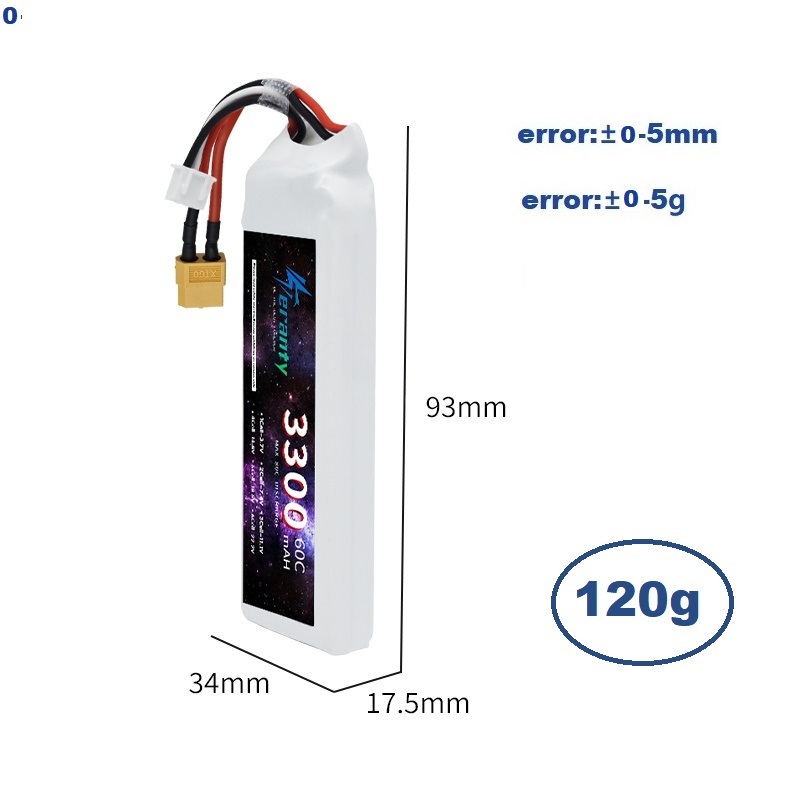 2S 7.4V リポバッテリー 3300mAh 60C 車  - Drone Battery Adapter のレビューと価格