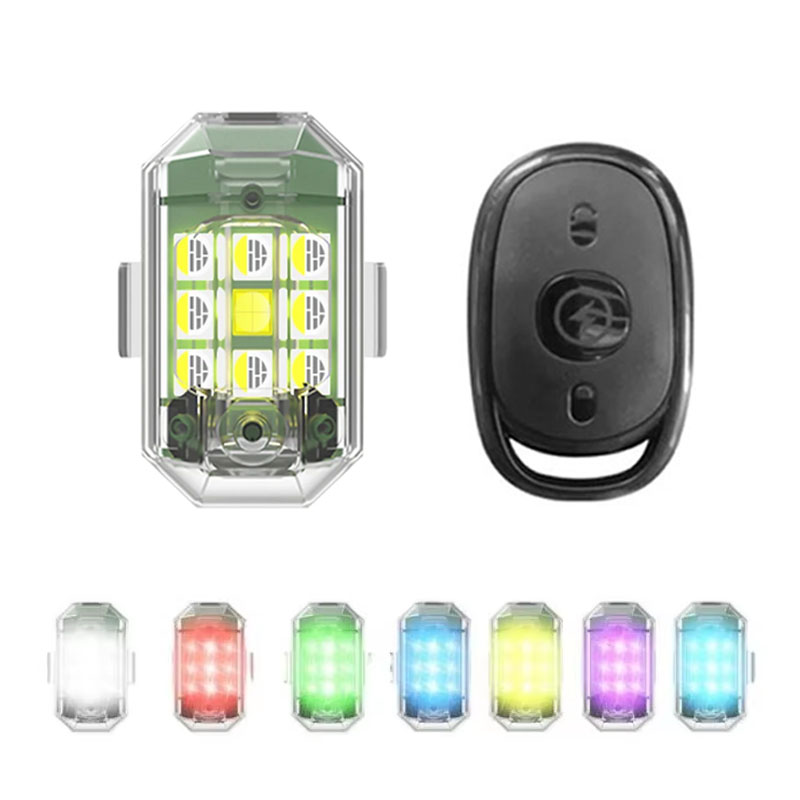 ワイヤレス LED ドローンストロボライトオートバイ車バイク - Drone Strobe Light のレビューと価格
