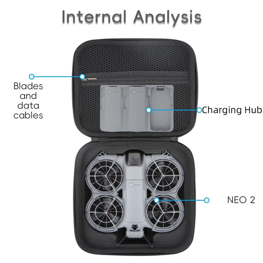 DJI Neo 2用防塵ハンドバッグ キャリングケース 耐圧 - Drone Carrying Case のレビューと価格