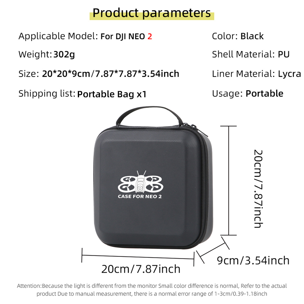 DJI Neo 2用防塵ハンドバッグ キャリングケース 耐圧 - Drone Carrying Case のレビューと価格